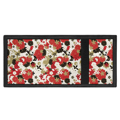 Floral Kimono Pattern Print Trifold Wallet