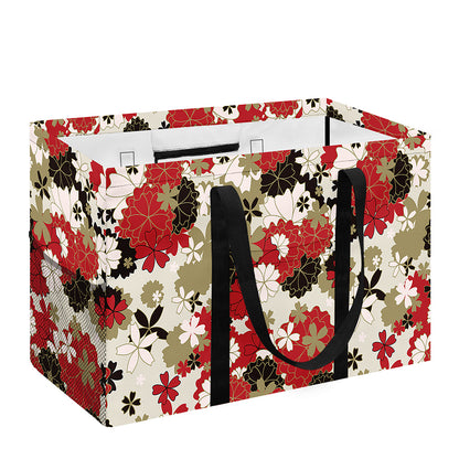 Floral Kimono Pattern Print Utility Tote Bag