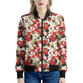 Floral Kimono Pattern Print Women's Bomber Jacket