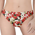 Floral Kimono Pattern Print Women's Thong