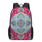 Floral Paisley Mandala Print 17 Inch Backpack