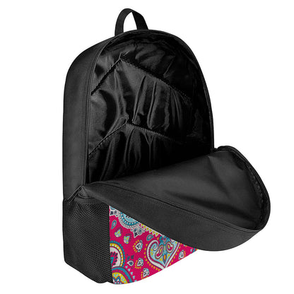 Floral Paisley Mandala Print 17 Inch Backpack