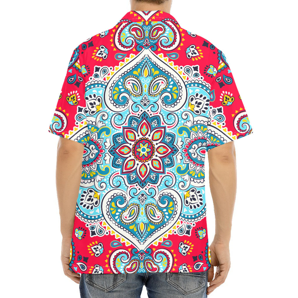 Floral Paisley Mandala Print Aloha Shirt