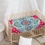 Floral Paisley Mandala Print Baby Crib Sheet