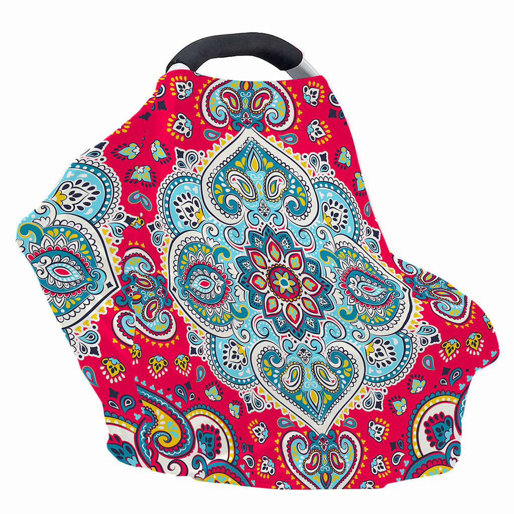 Floral Paisley Mandala Print Baby Seat Cover
