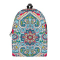 Floral Paisley Mandala Print School Backpack