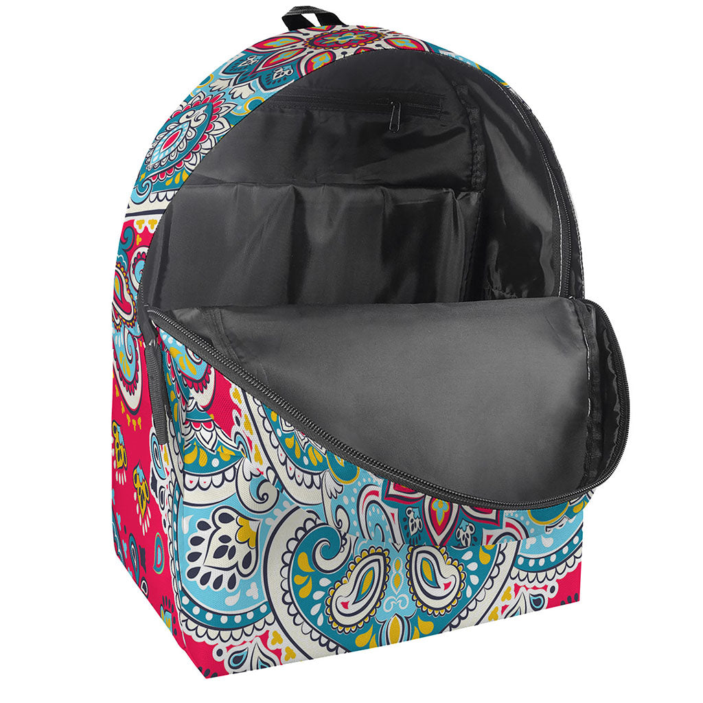 Floral Paisley Mandala Print Backpack
