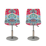 Floral Paisley Mandala Print Bar Stool Covers