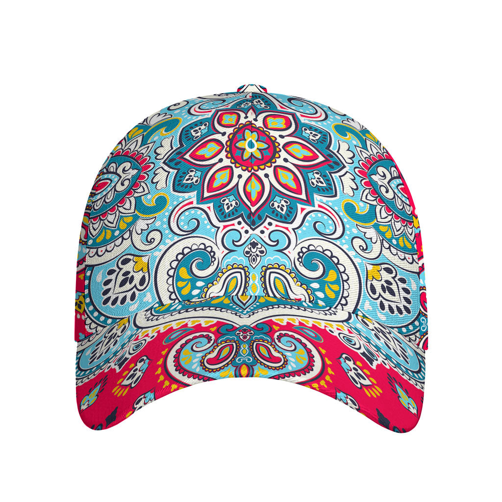 Floral Paisley Mandala Print Baseball Cap