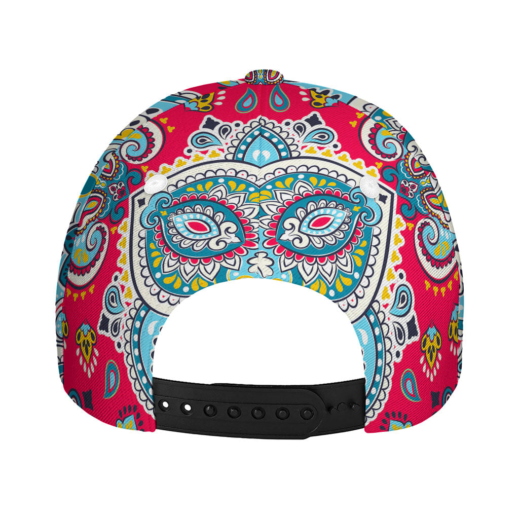 Floral Paisley Mandala Print Baseball Cap