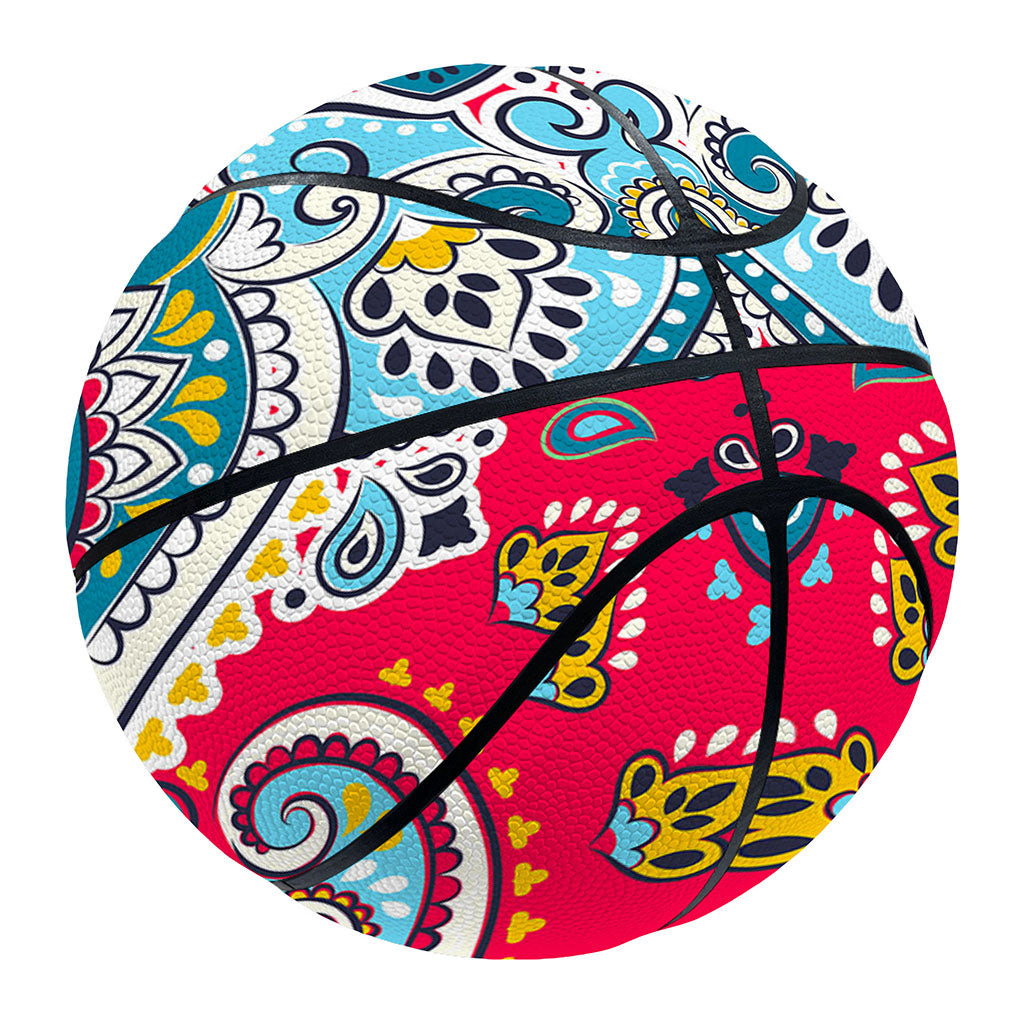 Floral Paisley Mandala Print Basketball