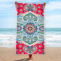 Floral Paisley Mandala Print Beach Towel