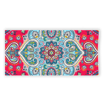 Floral Paisley Mandala Print Beach Towel