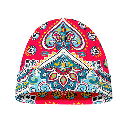Floral Paisley Mandala Print Beanie