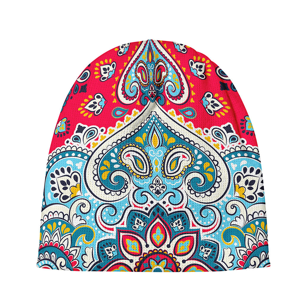 Floral Paisley Mandala Print Beanie