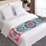 Floral Paisley Mandala Print Bed Runner