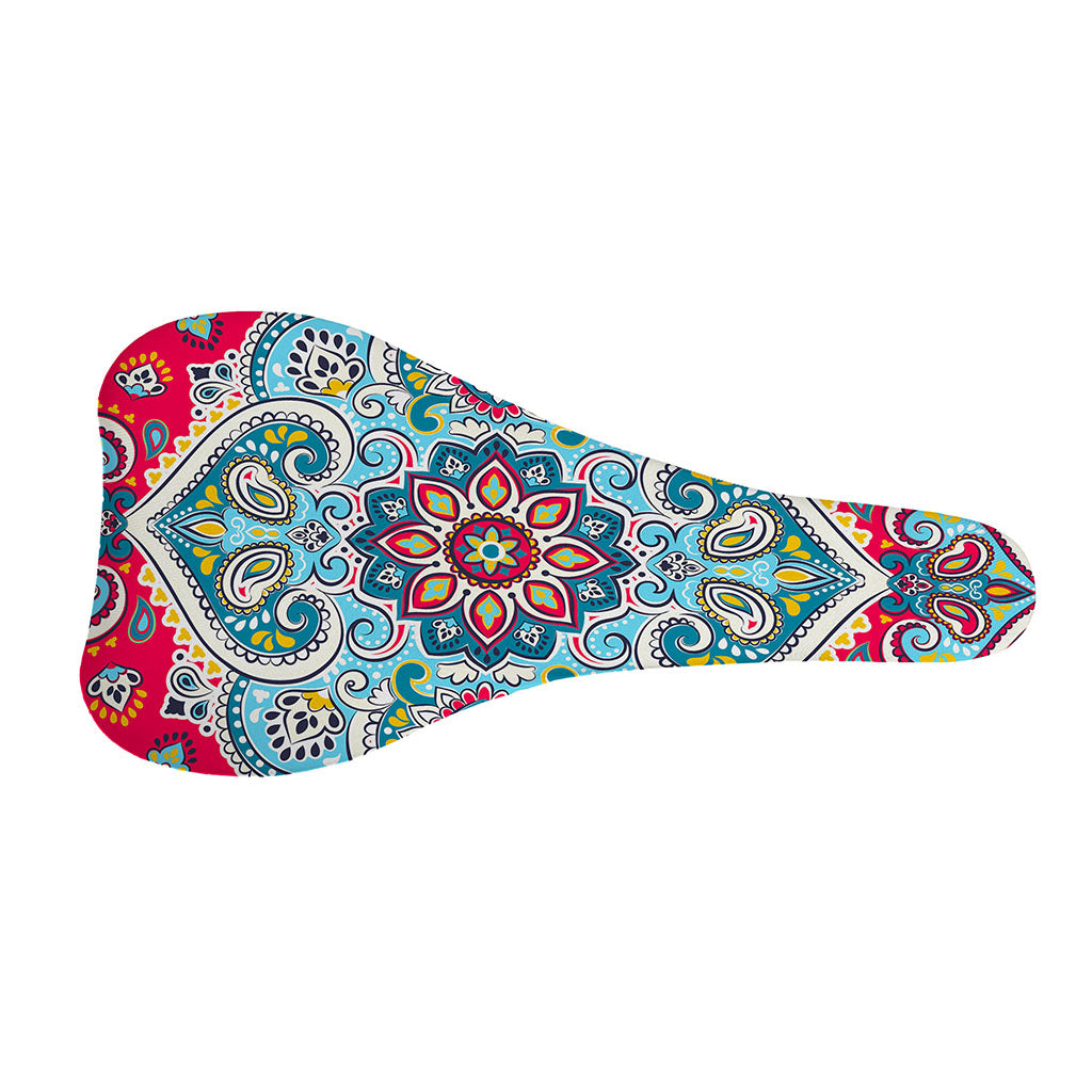 Floral Paisley Mandala Print Bicycle Seat Cover