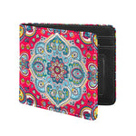 Floral Paisley Mandala Print Bifold Wallet