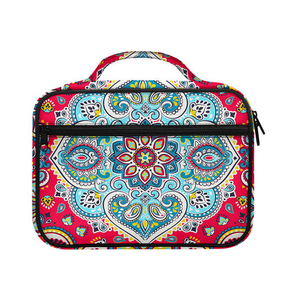 Floral Paisley Mandala Print Briefcase Bible Bag