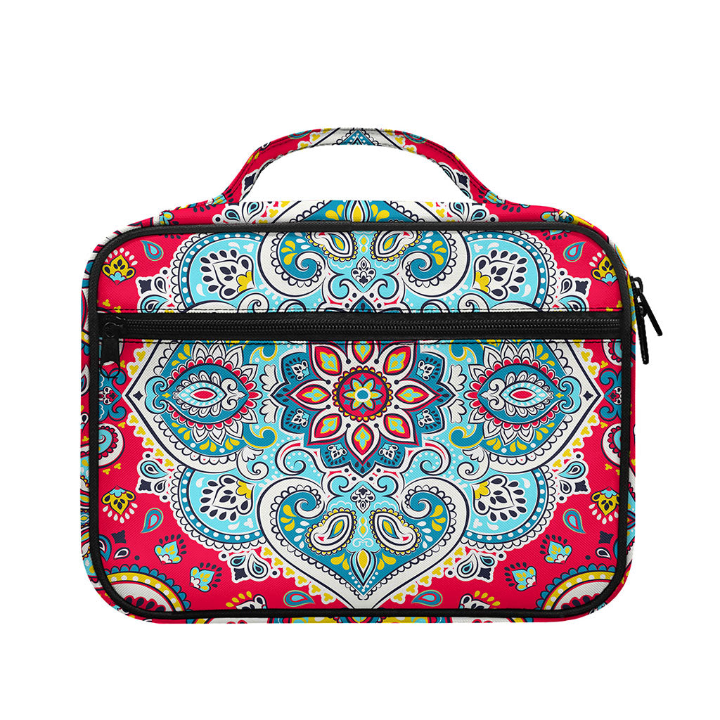 Floral Paisley Mandala Print Briefcase Bible Bag