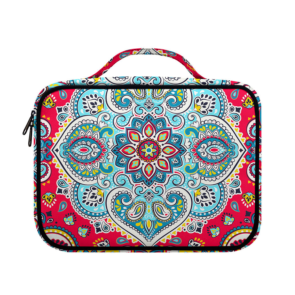 Floral Paisley Mandala Print Briefcase Bible Bag
