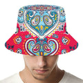 Floral Paisley Mandala Print Bucket Hat