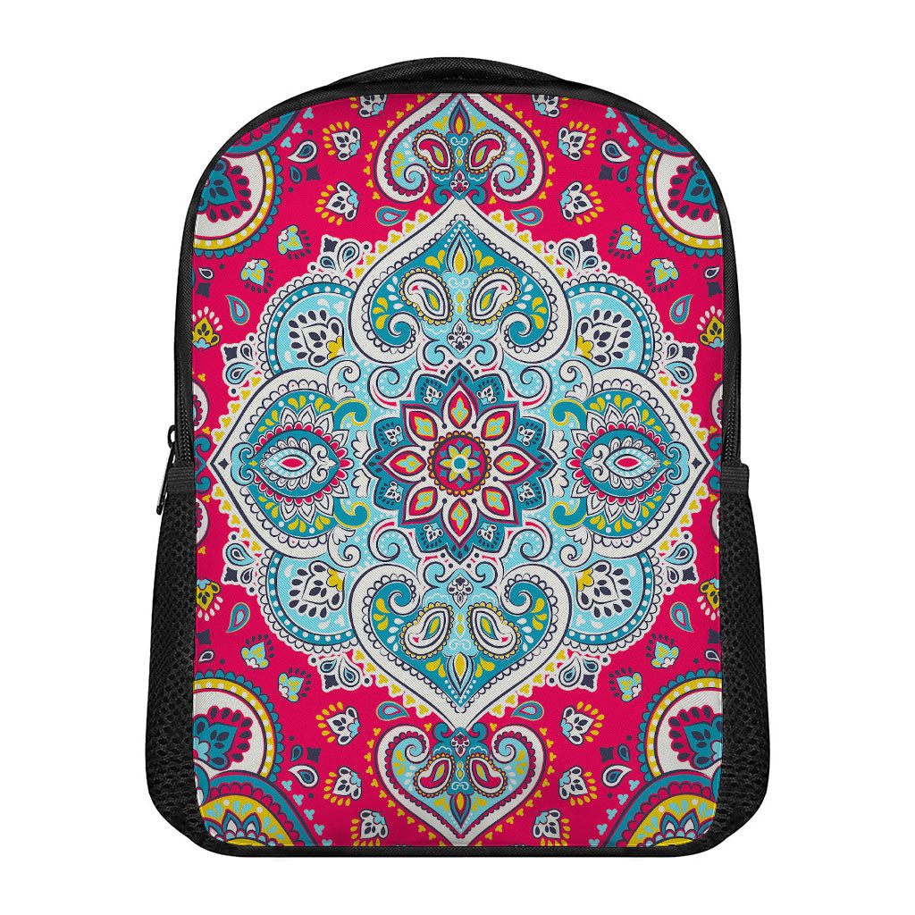 Floral Paisley Mandala Print Casual Backpack