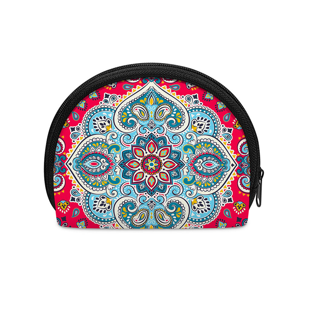 Floral Paisley Mandala Print Coin Purse