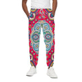 Floral Paisley Mandala Print Cotton Sweatpants