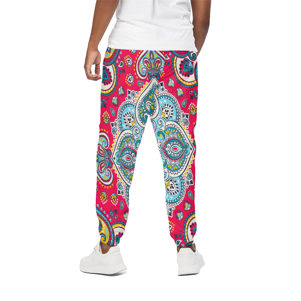 Floral Paisley Mandala Print Cotton Pants