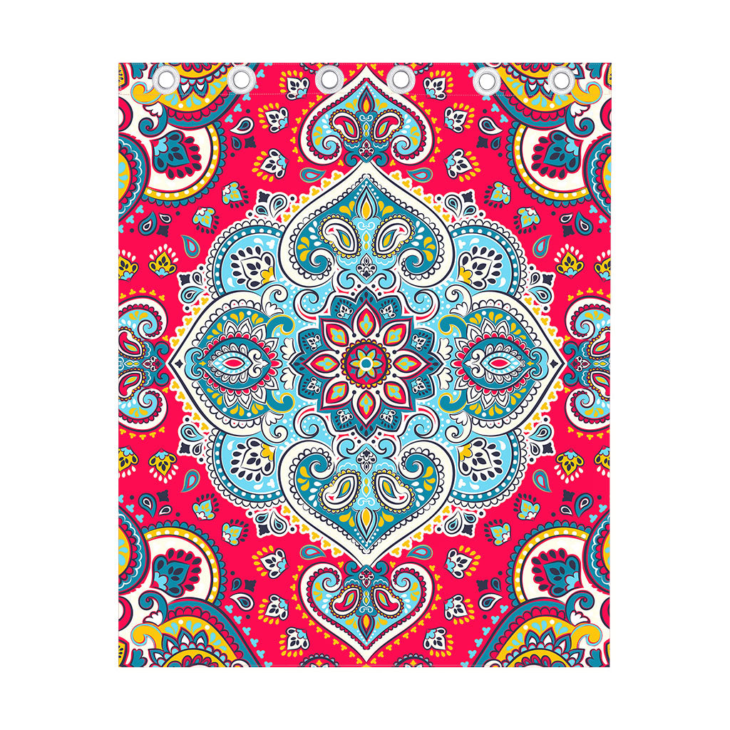 Floral Paisley Mandala Print Curtain