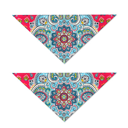 Floral Paisley Mandala Print Dog Bandana