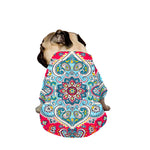 Floral Paisley Mandala Print Dog Zip Up Jacket