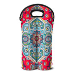 Floral Paisley Mandala Print Double Neoprene Wine Tote