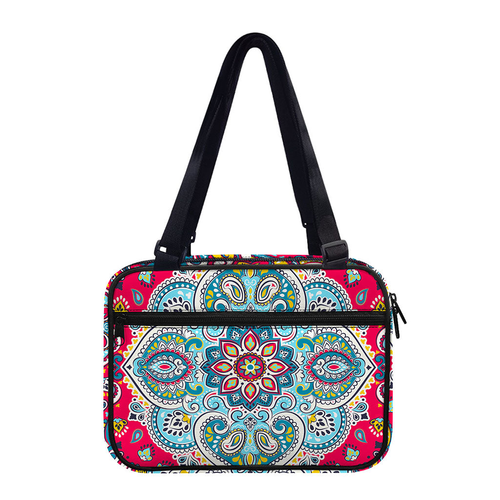 Floral Paisley Mandala Print Double Strap Bible Bag