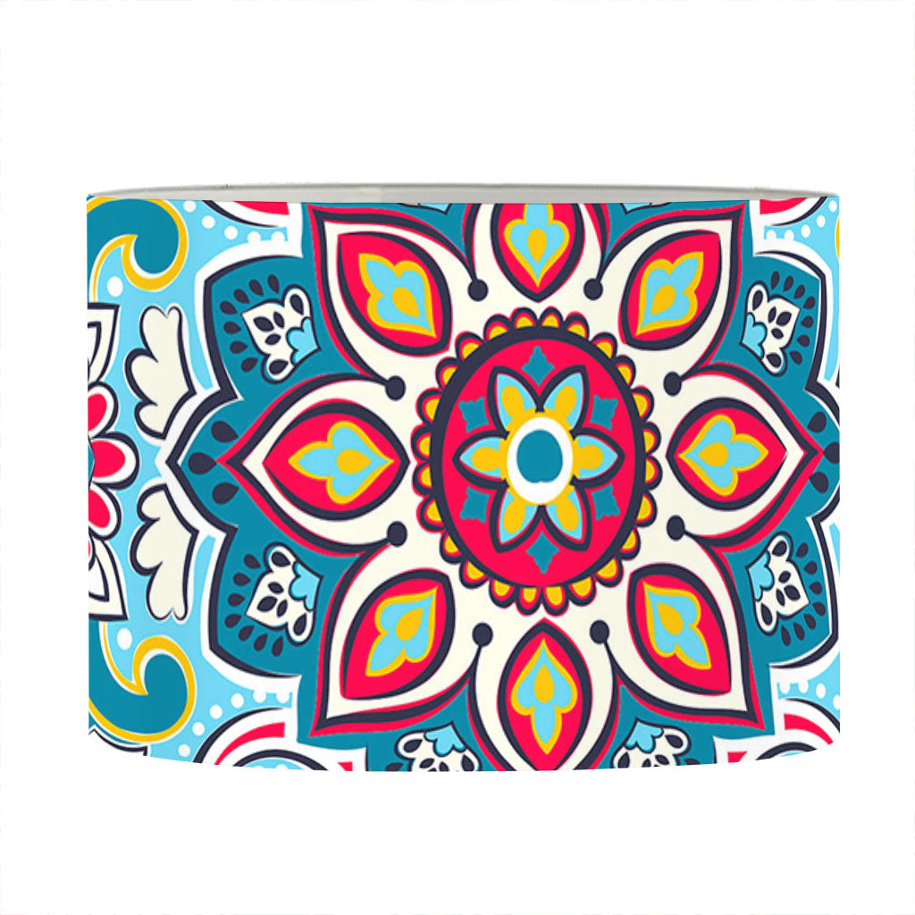 Floral Paisley Mandala Print Drum Lamp Shade