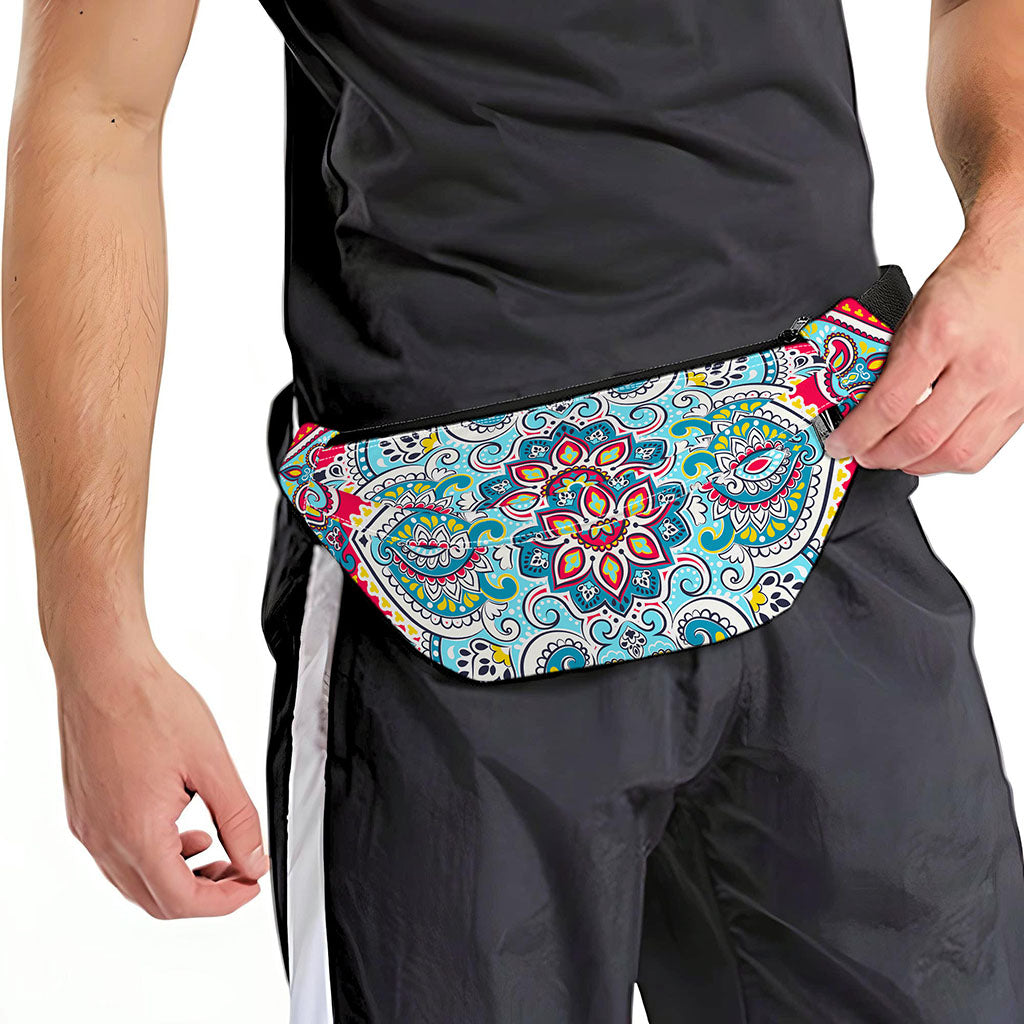 Floral Paisley Mandala Print Fanny Pack