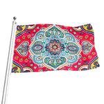 Floral Paisley Mandala Print Flag