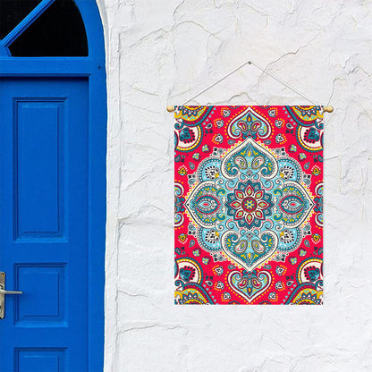 Floral Paisley Mandala Print Garden Flag