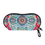 Floral Paisley Mandala Print Glasses Case