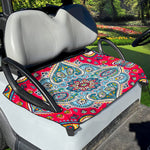 Floral Paisley Mandala Print Golf Cart Seat Cover