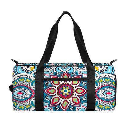 Floral Paisley Mandala Print Gym Bag