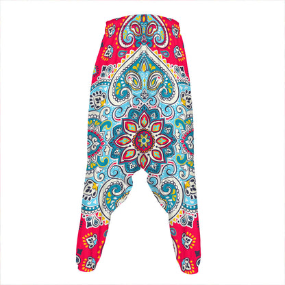 Floral Paisley Mandala Print Hammer Pants