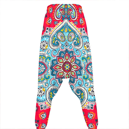 Floral Paisley Mandala Print Hammer Pants