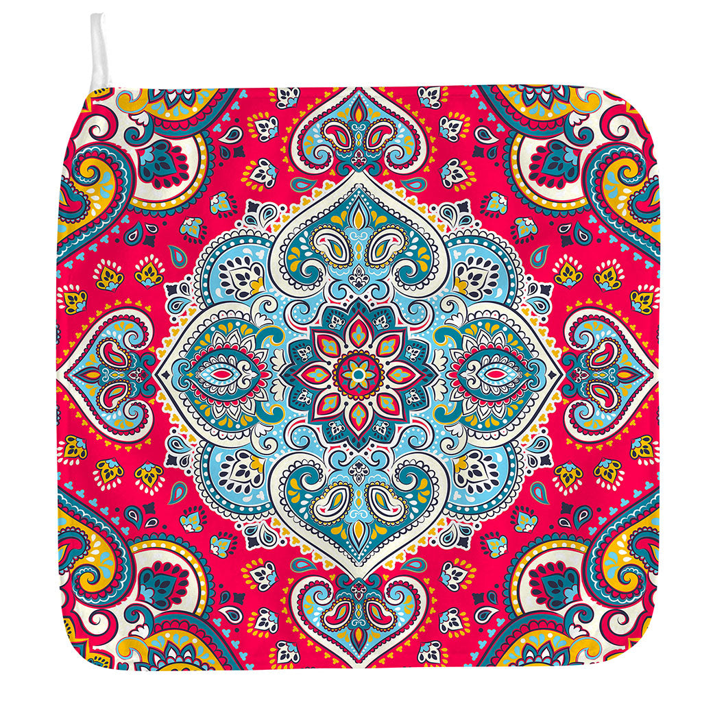 Floral Paisley Mandala Print Hand Towel