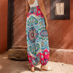 Floral Paisley Mandala Print Harem Pants