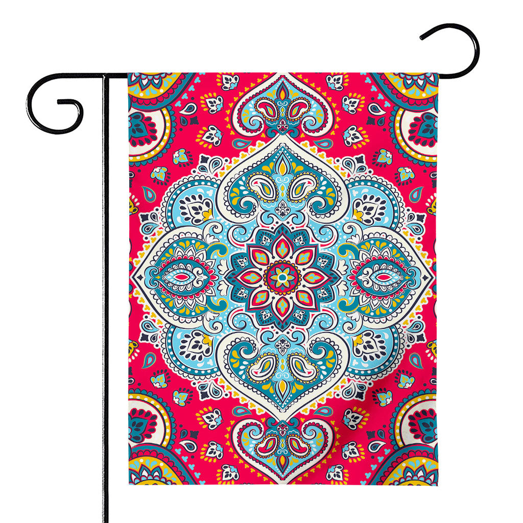 Floral Paisley Mandala Print House Flag