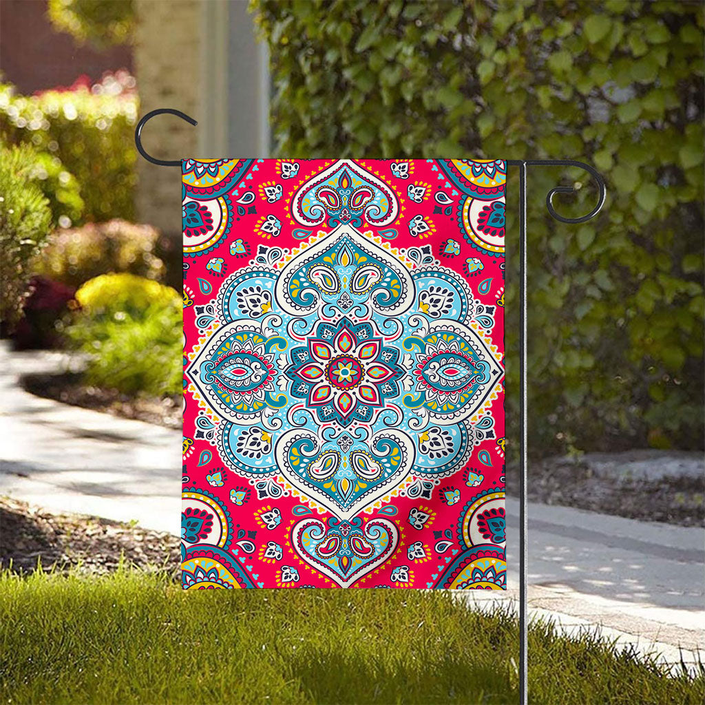 Floral Paisley Mandala Print House Flag
