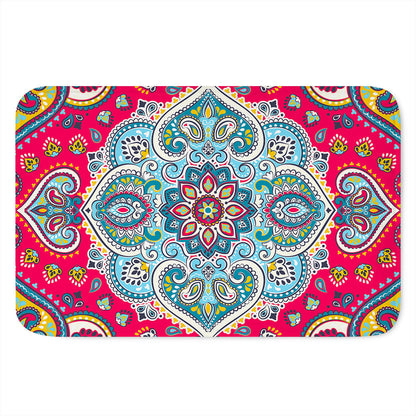 Floral Paisley Mandala Print Indoor Door Mat