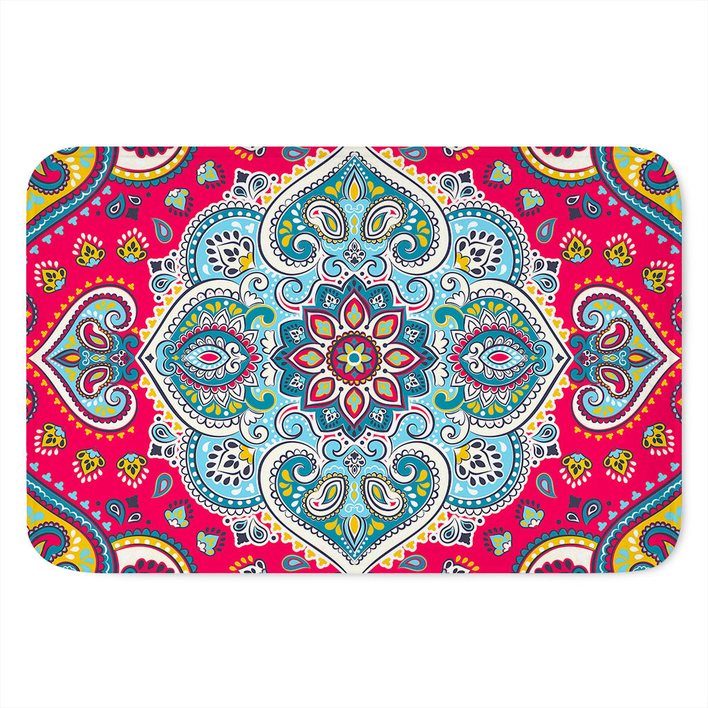 Floral Paisley Mandala Print Indoor Door Mat